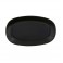 Овальная фарфоровая тарелка черного цвета